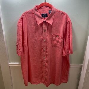 Nat Nast Men's Vibrant Coral Button-Down Shirt